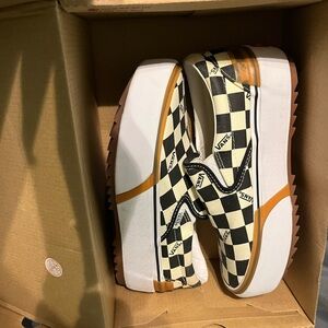 Platform checkerboard vans